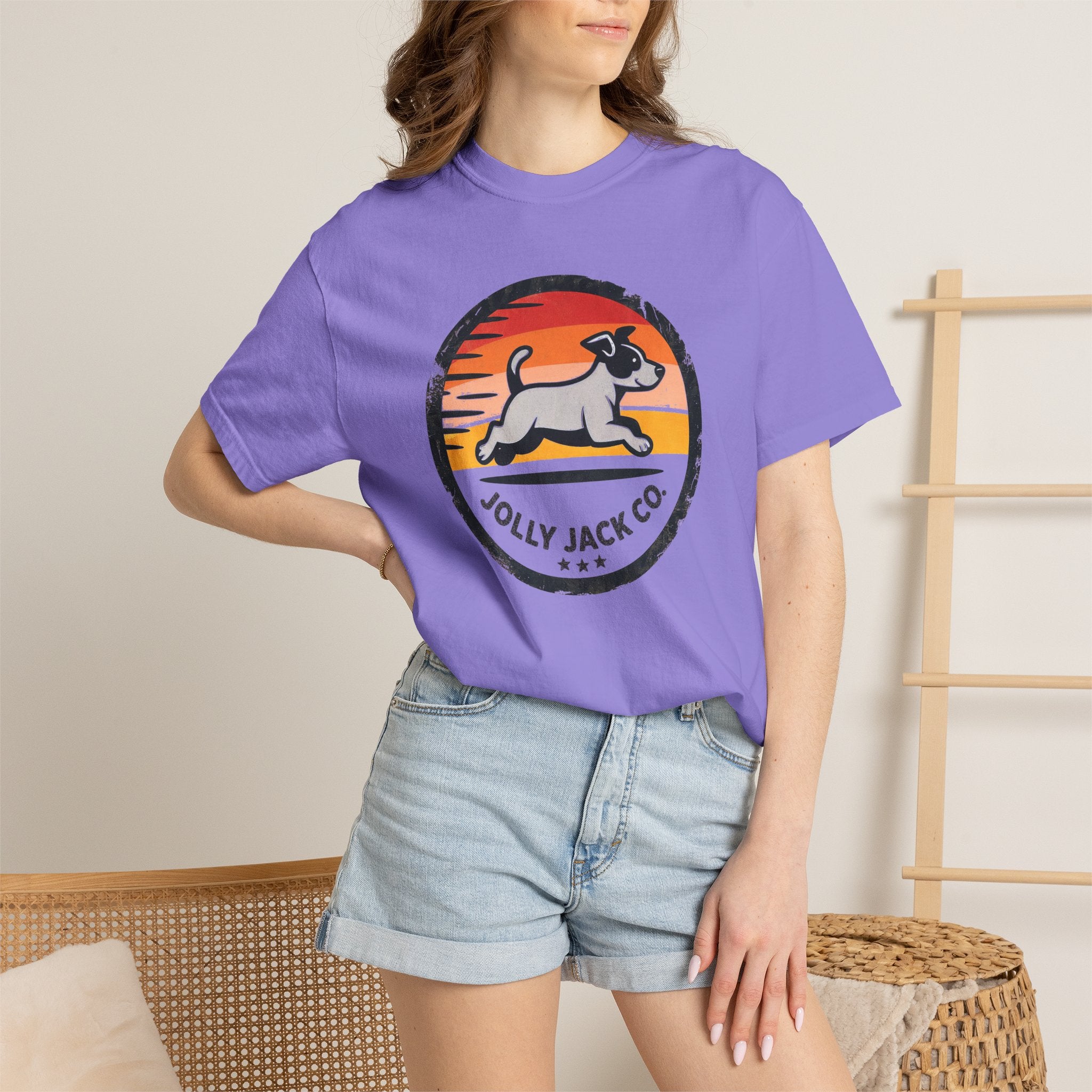 Jolly Jack Co. Retro Sunset Dog T-Shirt