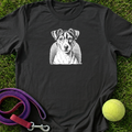 Etched Jack Russell Portrait - WHT
