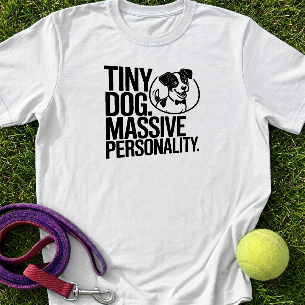 Tiny Dog. Massive Personality w/JJCo. Logo